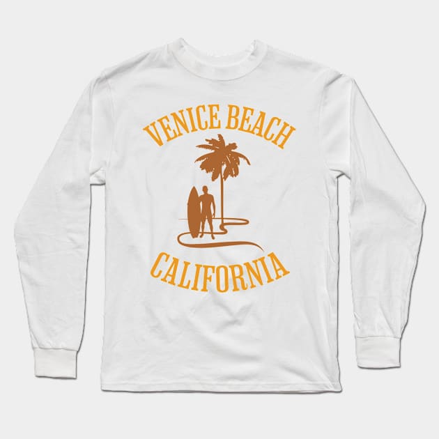 Venice-Beach Long Sleeve T-Shirt by Junalben Mamaril